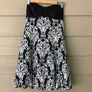 WHBM strapless knee length dress
